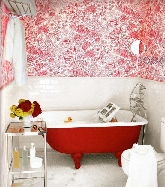 rdeco red bathroom