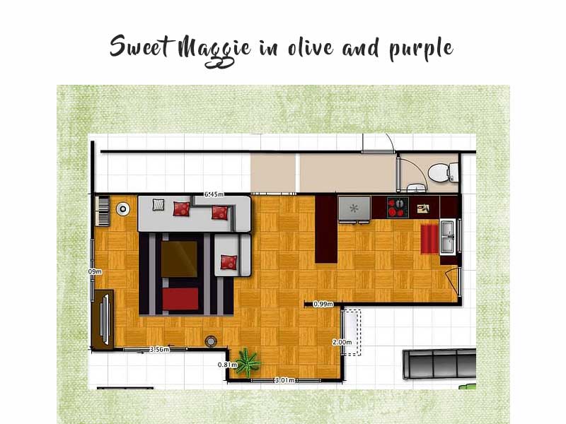 Rdeco λαδί και μοβ χρώματα