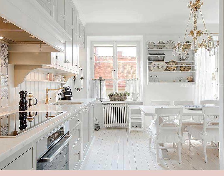 Rdeco Κουζίνα-λευκή-γλυκιά-country
