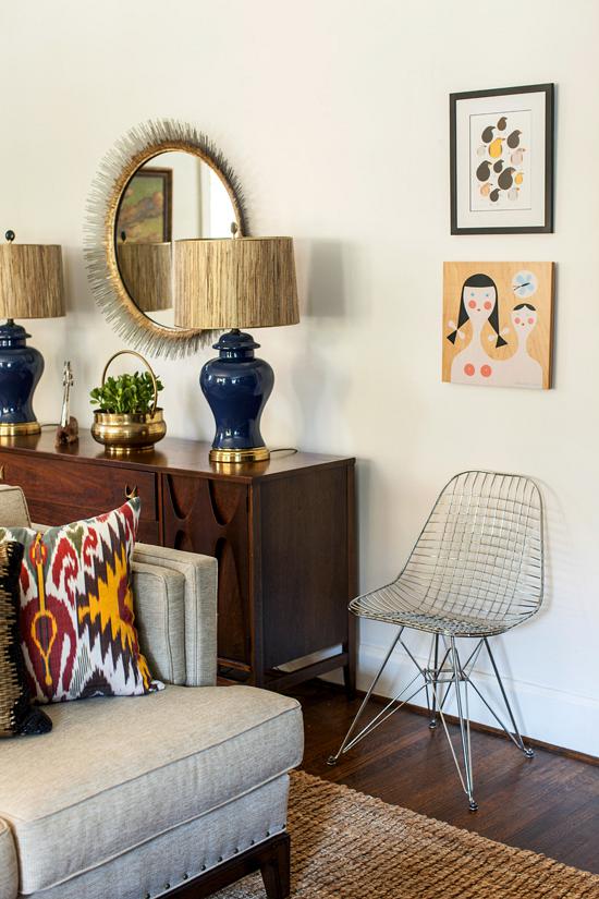 Mid-Century-Modern-credenza-wit-eiffel-chair