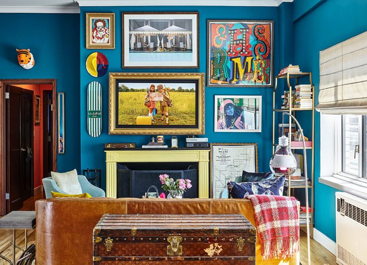Naomi Kahn Upper East Side apartment-μπλε διαμέρισμα